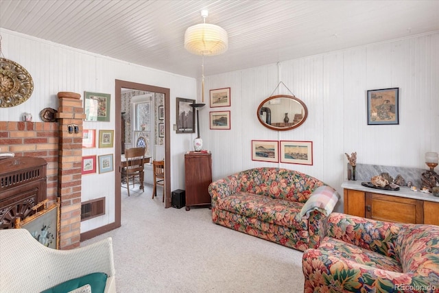 view of carpeted living room