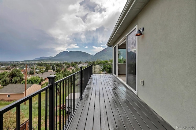 265 Upper Glenway, Palmer Lake, CO 80133 - wooden terrace featuring a mountain view