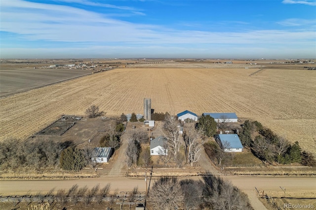 bird's eye view featuring a rural view