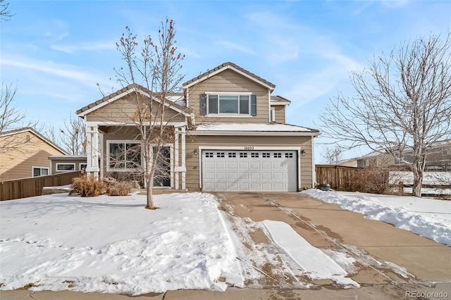 view of front of home featuring a garage