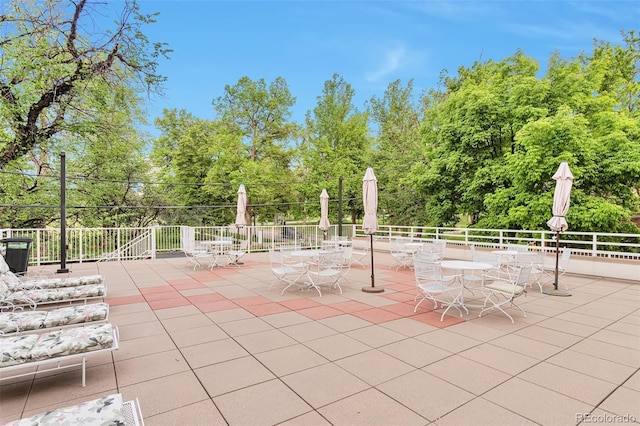 view of patio with fence