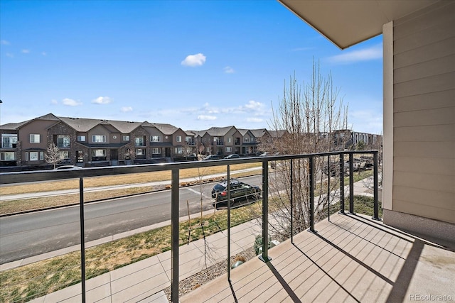 balcony with a residential view