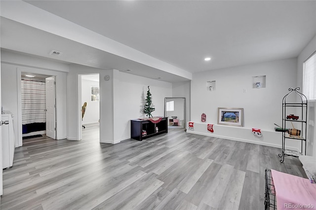 interior space featuring light hardwood / wood-style floors