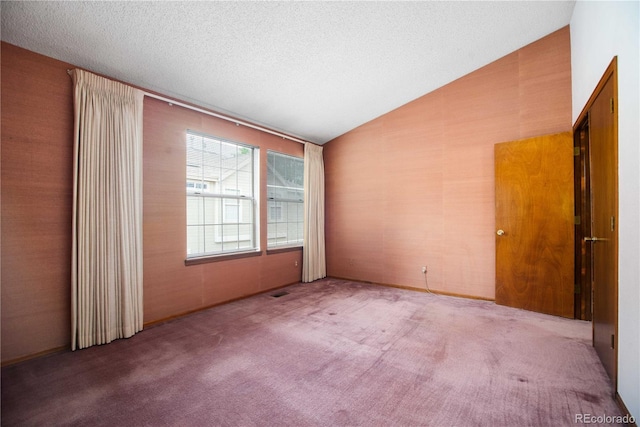 210 W Jamison Cir Unit 41, Littleton, CO 80120 - carpeted empty room featuring vaulted ceiling and a textured ceiling
