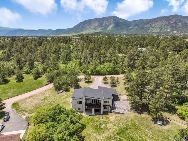 3630 Mesa Verde Rd, Monument, CO 80132 - aerial view of property and surrounding area featuring mountains