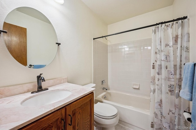 5513 S Yank Ct, Littleton, CO 80127 - bathroom featuring shower / bath combo with shower curtain and vanity
