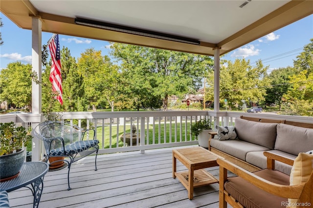 deck featuring an outdoor hangout area