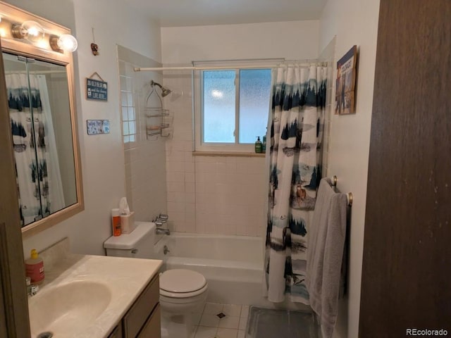 290 W 1st Ave, Broomfield, CO 80020 - full bathroom with tile patterned flooring, shower / bath combo, and vanity