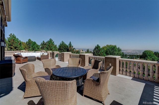 view of patio featuring outdoor lounge area