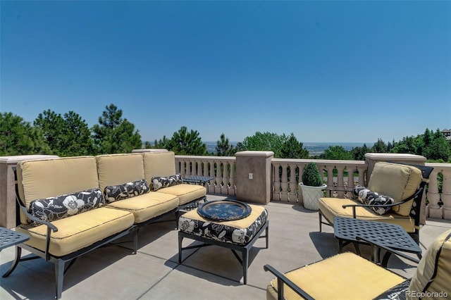 view of patio / terrace with outdoor lounge area