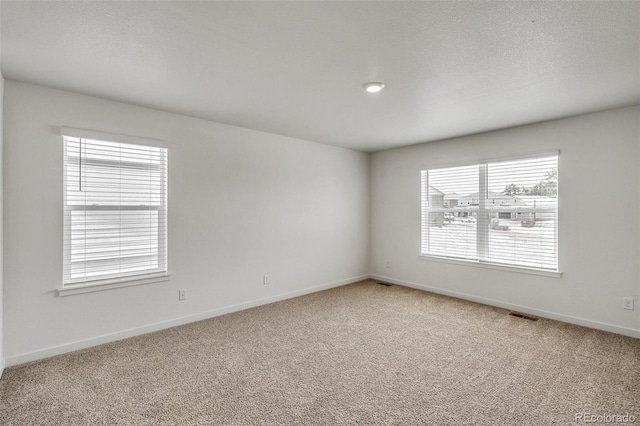 unfurnished room with carpet floors