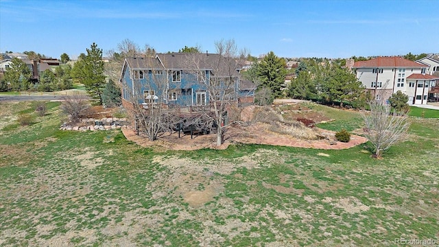 view of yard with a deck