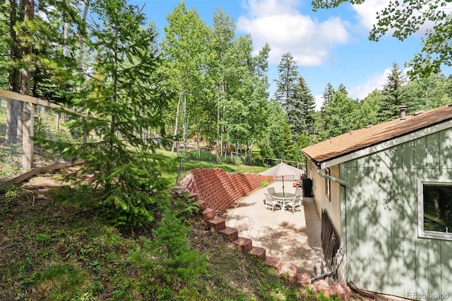 7256 Aspen Meadow Dr, Evergreen, CO 80439 - view of yard featuring a patio area