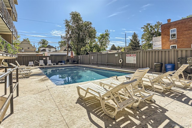 view of pool with a patio