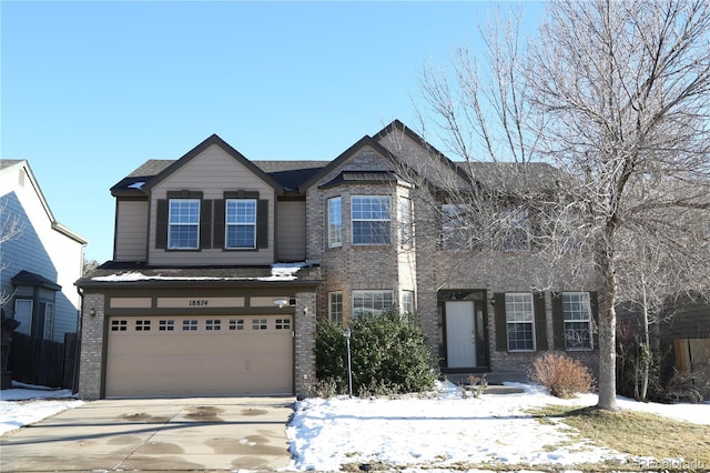 view of front facade with a garage