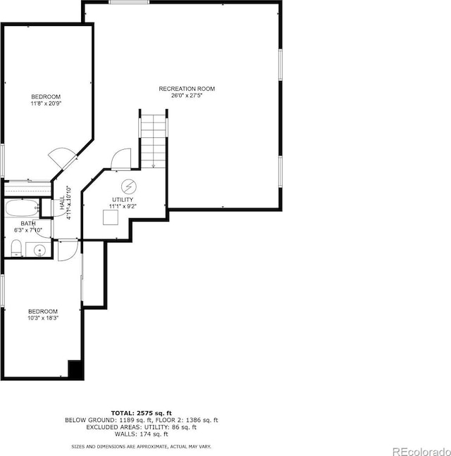 4579 Desert Varnish Dr, Colorado Springs, CO 80922 - view of floor plan / room layout