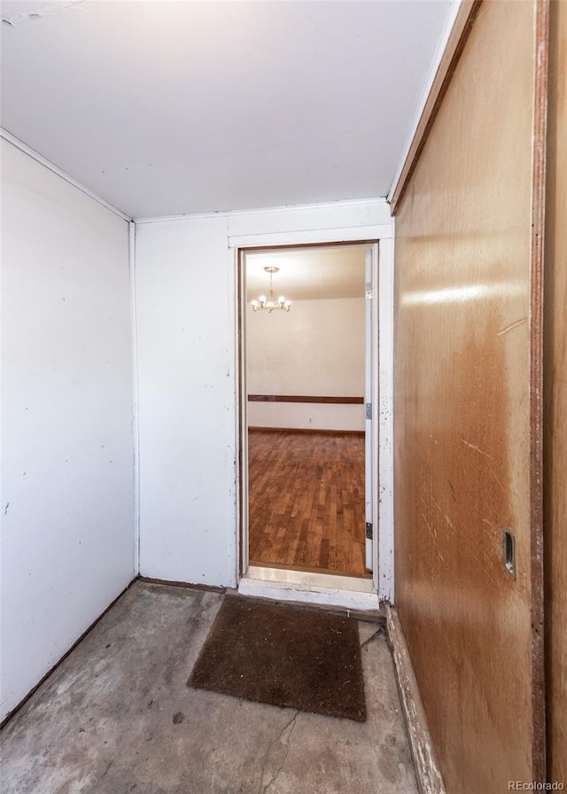 interior space with concrete flooring