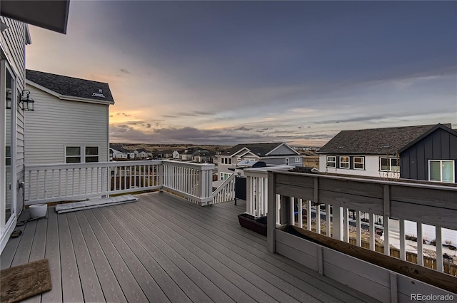 view of deck at dusk