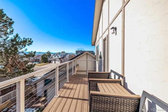 balcony featuring a residential view