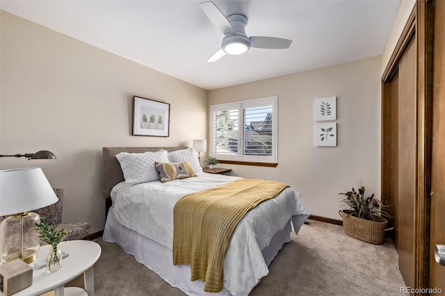 1324 Shadow Mountain Dr, Highlands Ranch, CO 80126 - bedroom featuring carpet floors, a closet, and ceiling fan