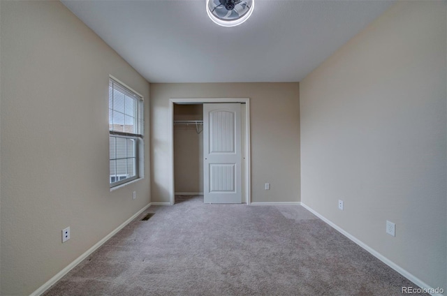 5336 Blair Vw, Colorado Springs, CO 80916 - unfurnished bedroom with carpet floors, a closet, visible vents, and baseboards