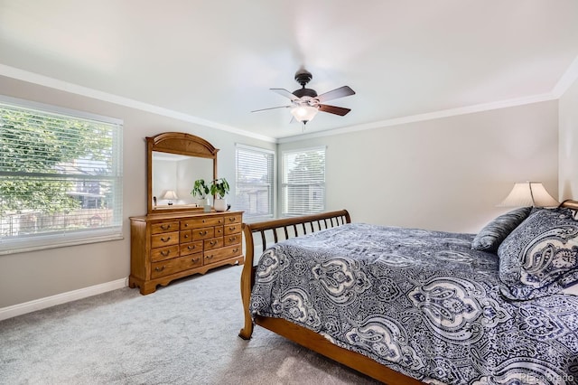 8985 W Quarto Pl, Littleton, CO 80128 - carpeted bedroom featuring crown molding and ceiling fan