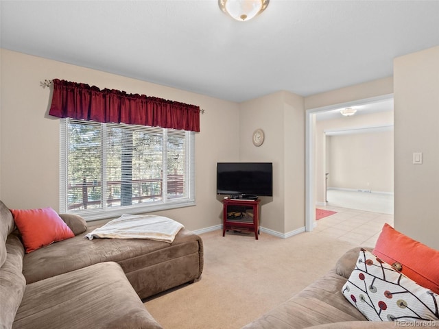 view of carpeted living room