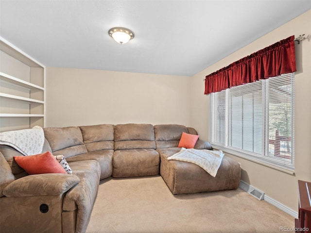 view of carpeted living room