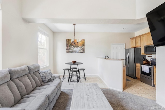 view of carpeted living room