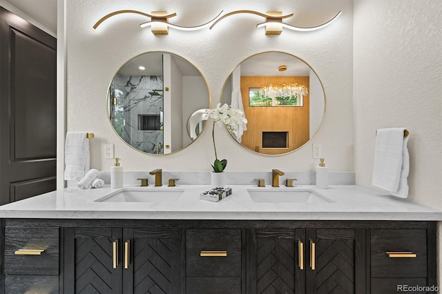 14950 W 32nd Ave, Golden, CO 80401 - bathroom featuring double vanity and a shower