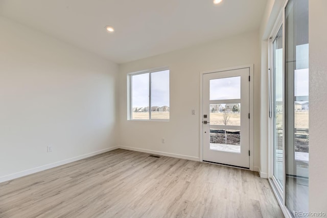 interior space featuring light hardwood / wood-style floors