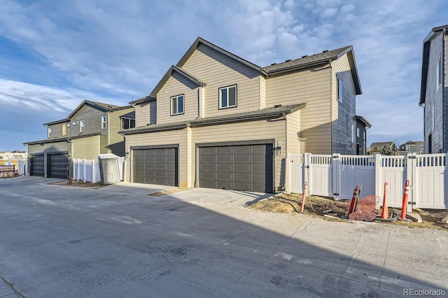 view of front of house featuring a garage