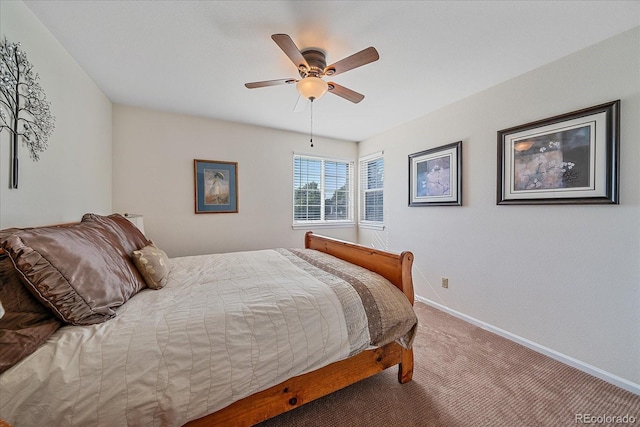 10421 Kennemere Ln, Parker, CO 80134 - carpeted bedroom with baseboards and ceiling fan