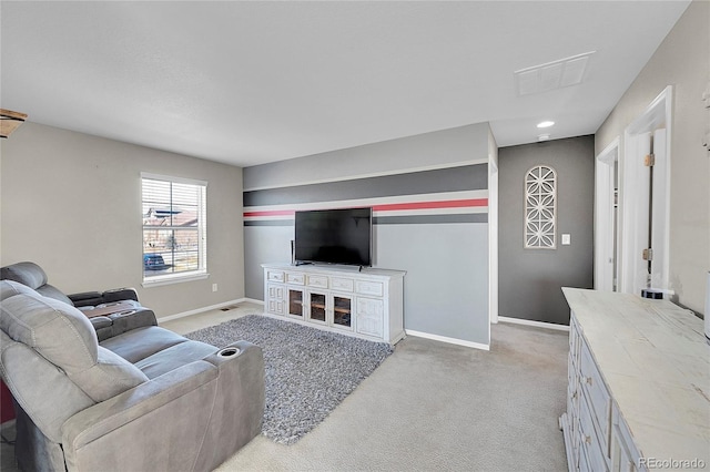 view of carpeted living room