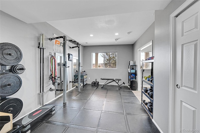 view of exercise room