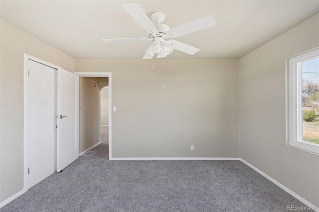 448 K Ave, Limon, CO 80828 - unfurnished room with carpet flooring, plenty of natural light, and a ceiling fan