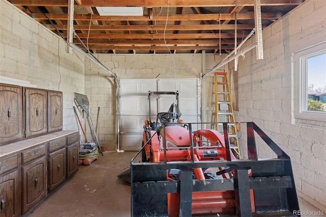 448 K Ave, Limon, CO 80828 - garage featuring concrete block wall