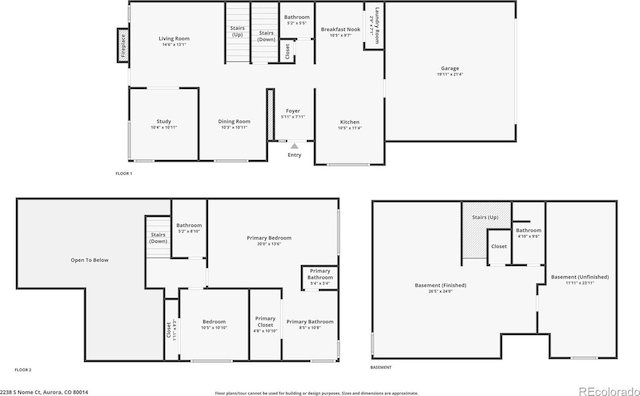 2238 S Nome Ct, Aurora, CO 80014 - view of floor plan / room layout