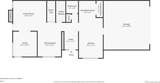 2238 S Nome Ct, Aurora, CO 80014 - view of home floor plan