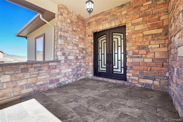 entrance to property with french doors