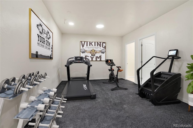 view of exercise room