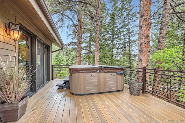 4856 Cheyenne Dr, Larkspur, CO 80118 - deck featuring a hot tub