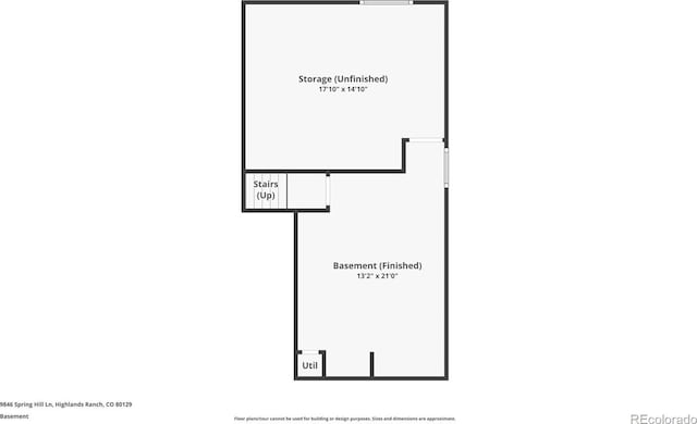 9846 Spring Hill Ln, Highlands Ranch, CO 80129 - view of property floor plan