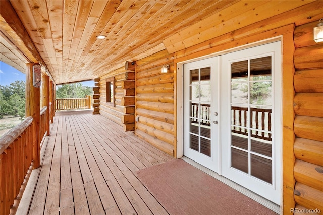 780 Oak St, Hartsel, CO 80449 - wooden terrace featuring french doors