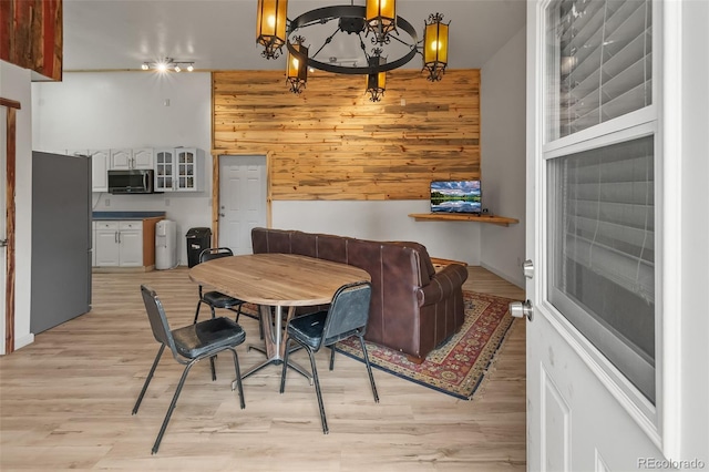 780 Oak St, Hartsel, CO 80449 - dining space featuring a chandelier and light wood-style floors