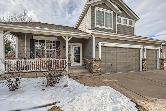 view of front of house featuring a garage