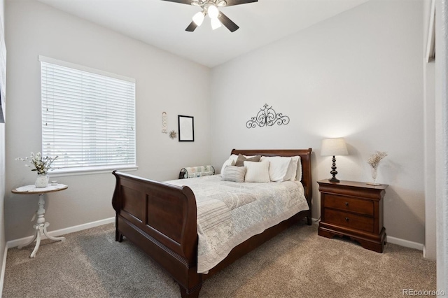 1488 Baguette Dr, Castle Rock, CO 80108 - carpeted bedroom with baseboards and ceiling fan