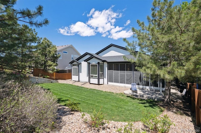 1488 Baguette Dr, Castle Rock, CO 80108 - back of property with a sunroom