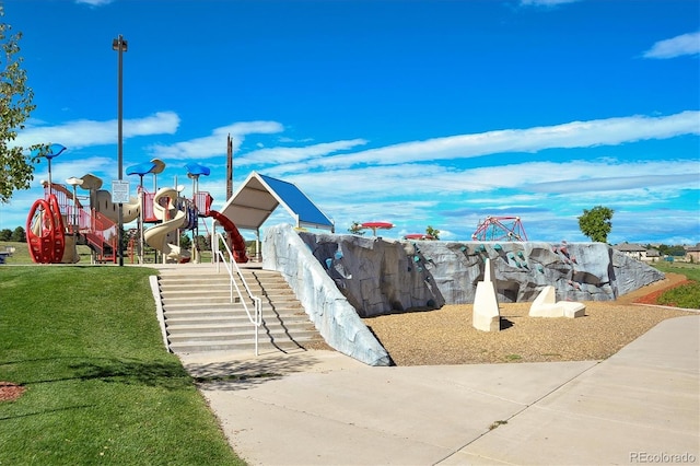 1488 Baguette Dr, Castle Rock, CO 80108 - community jungle gym featuring a lawn