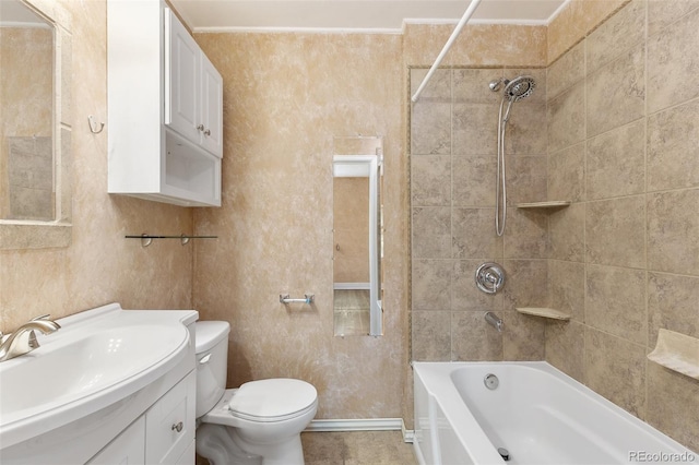 924 E Saint Vrain St, Colorado Springs, CO 80903 - bathroom with vanity, toilet, and  shower combination